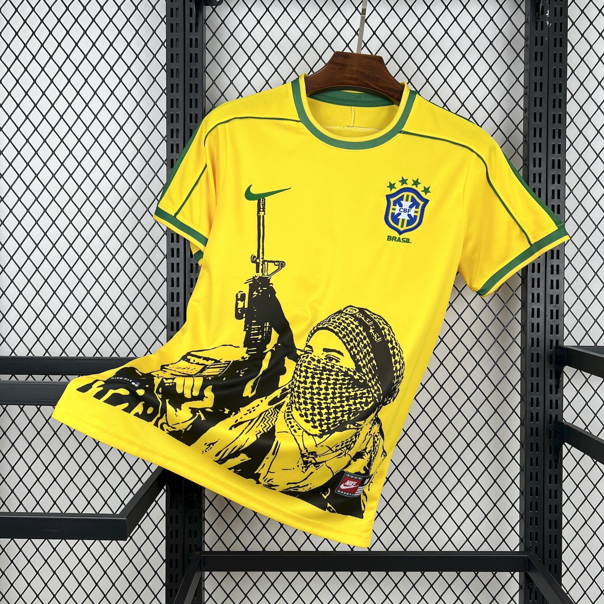 1998 Retro Brazil x Soldier Home Kit Football Vintage Shirt AAAAJersey Supply Yupoo
