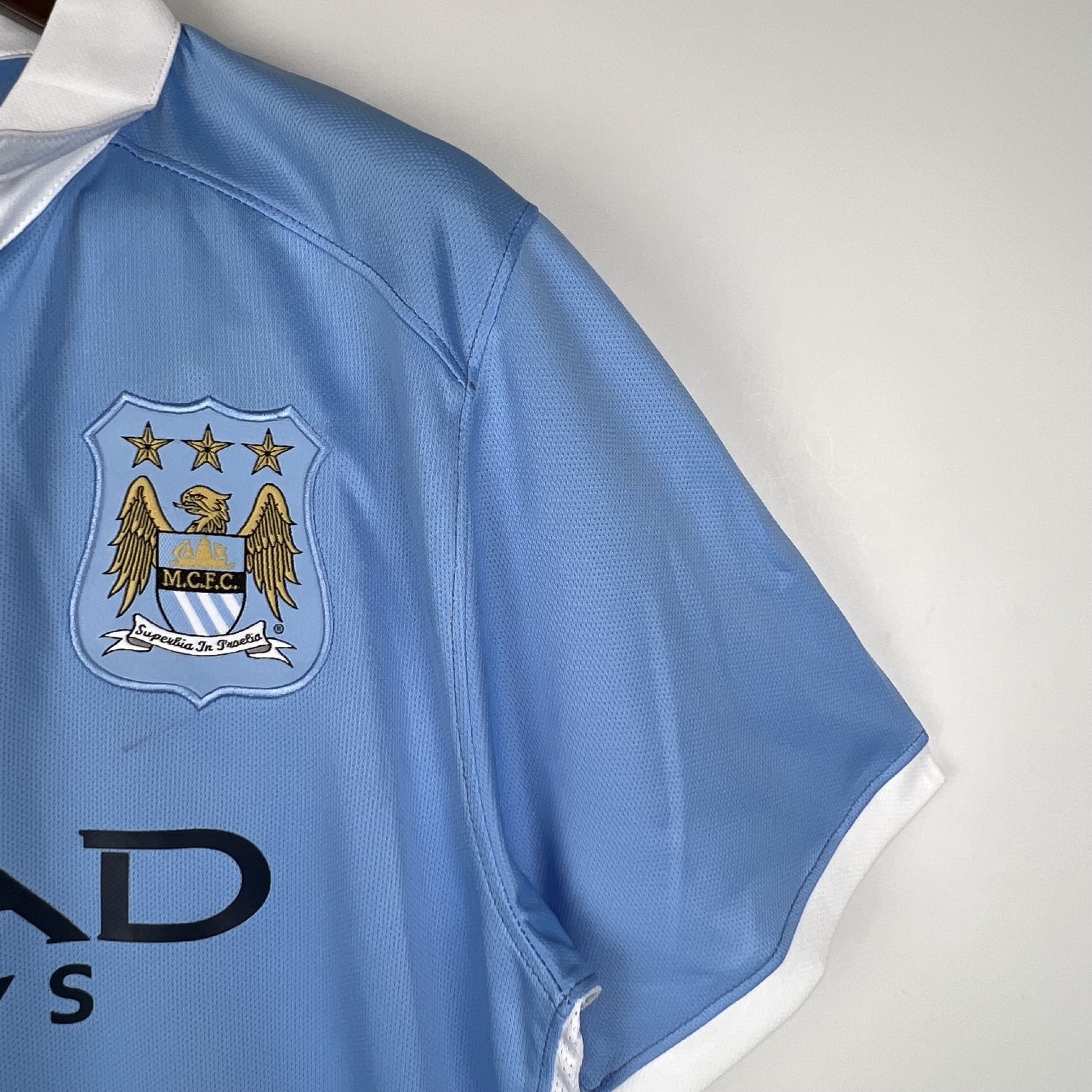 15-16 Retro Manchester City Home S-XXL Soccer Jersey 9
