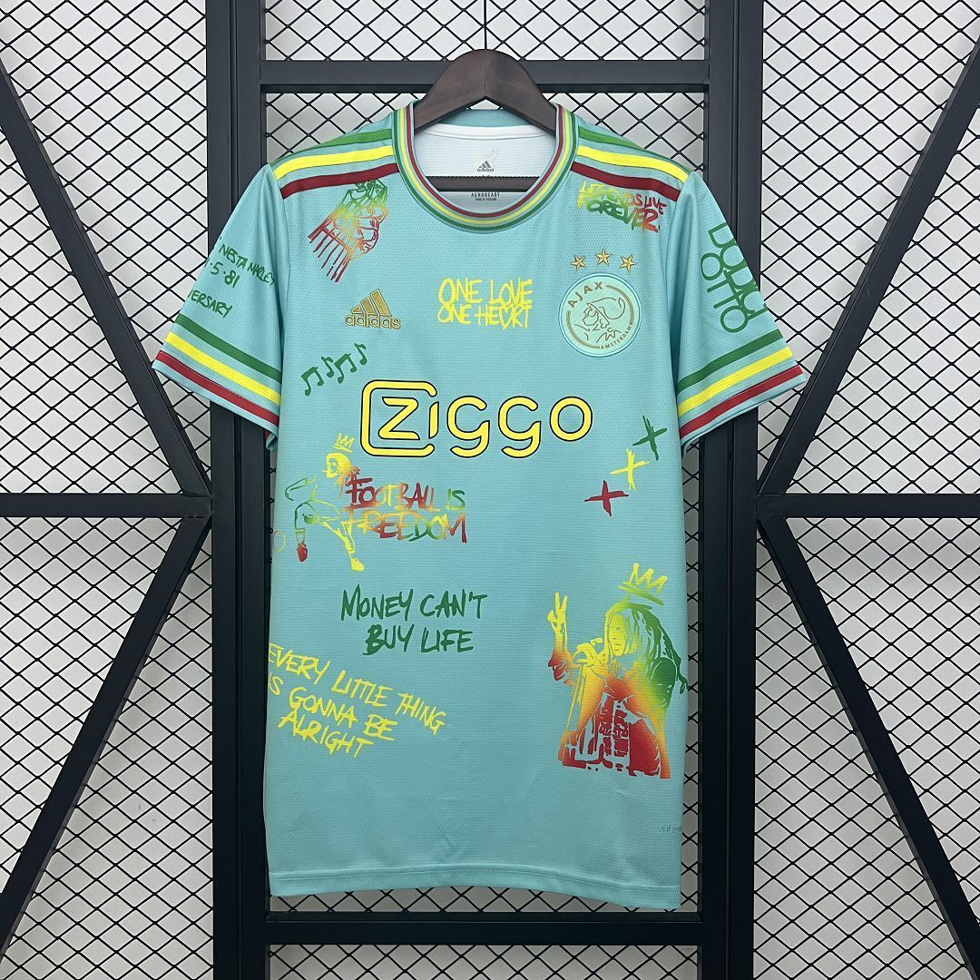 25-26 Ajax x Bob Marley AOP Green Special Edition Kit Football T-Shirt AAAAJersey Wholesale Yup