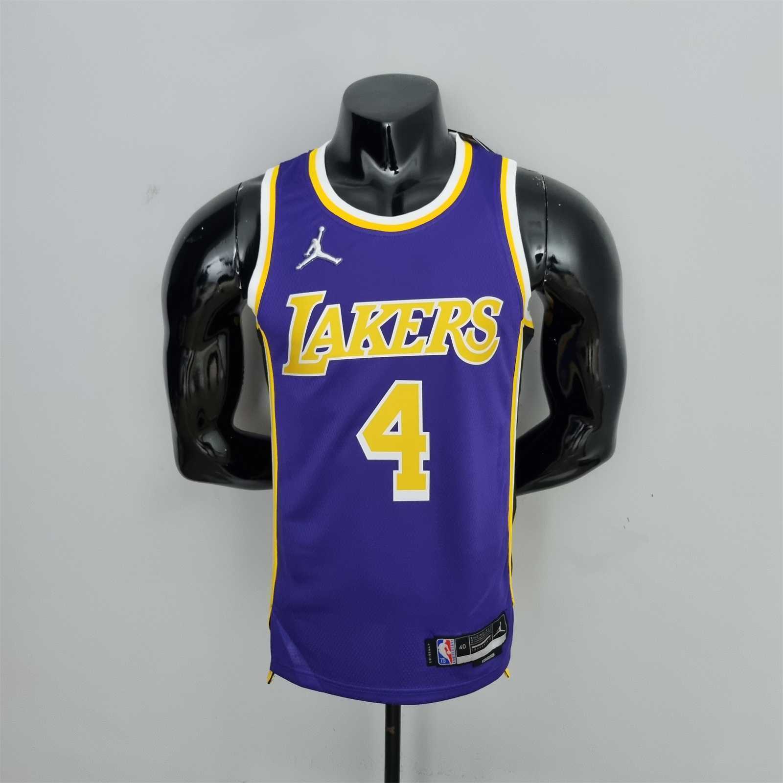 75th Anniversary Rondo #4 Los Angeles Lakers Jordan Purple NBA Jersey