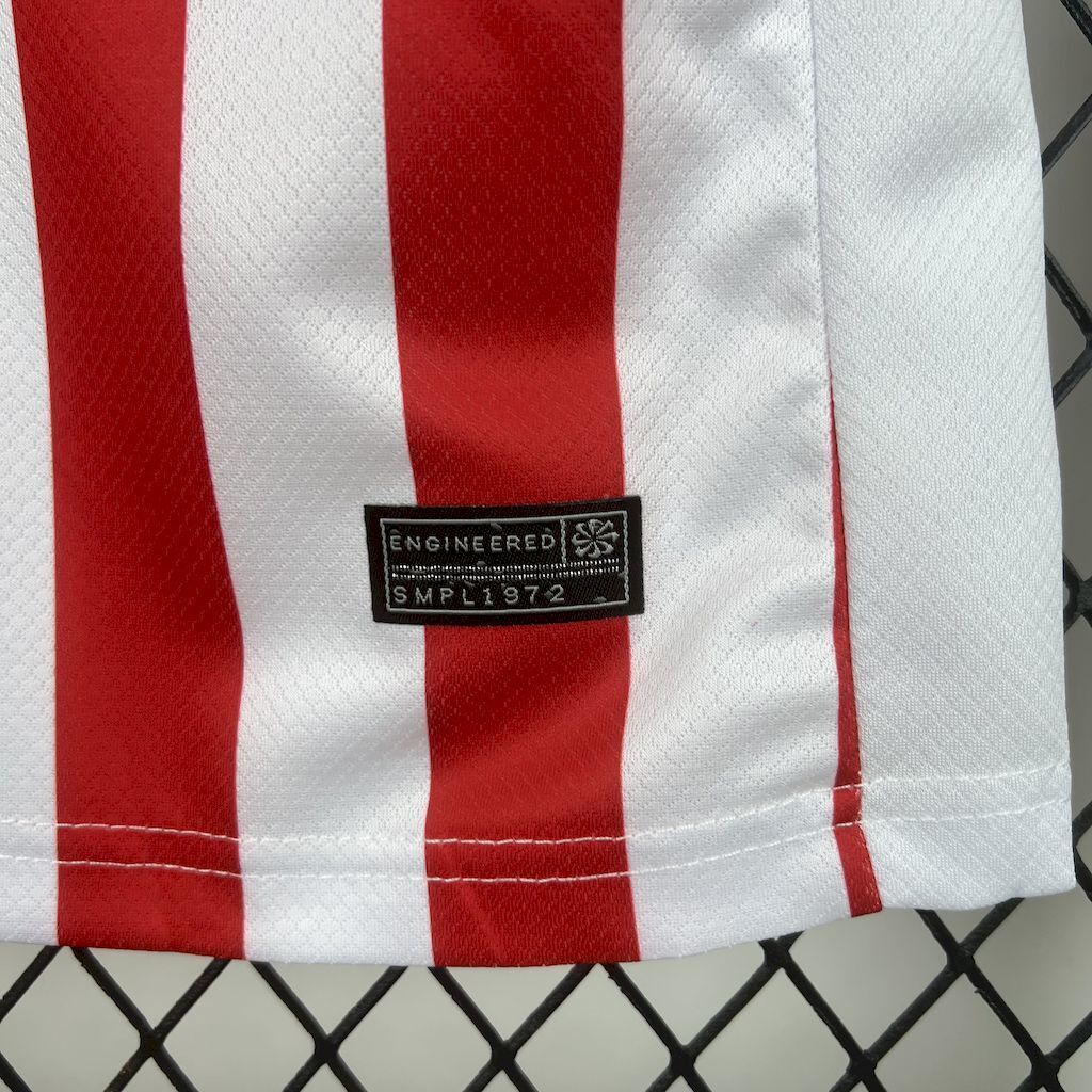 25-26 Atletico Madrid Home Kid Kits Youth Apparels AAAAJersey Supply Yupoo 1