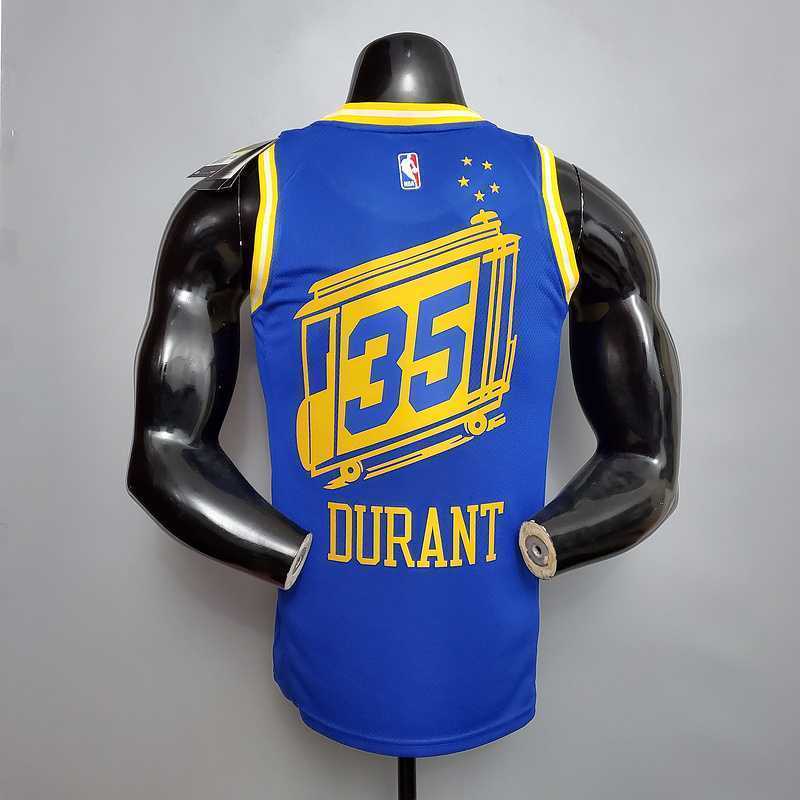 Tram version DURANT#35 Golden State Warriors blue 1