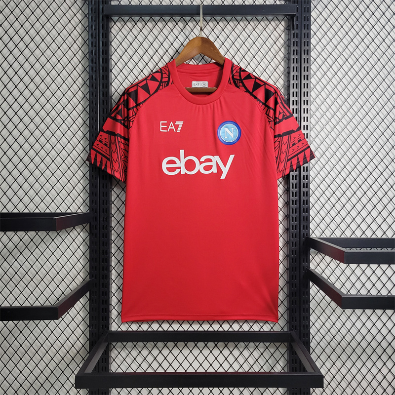 23-24 Napoli Red Training Suit Size S-4XL Soccer Jersey