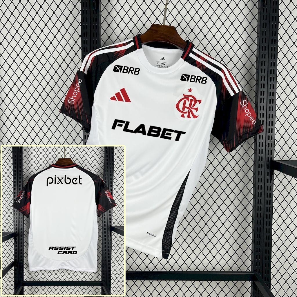 25-26 All Sponsor Flamengo Away Kit Soccer AAAAJersey Yupoo
