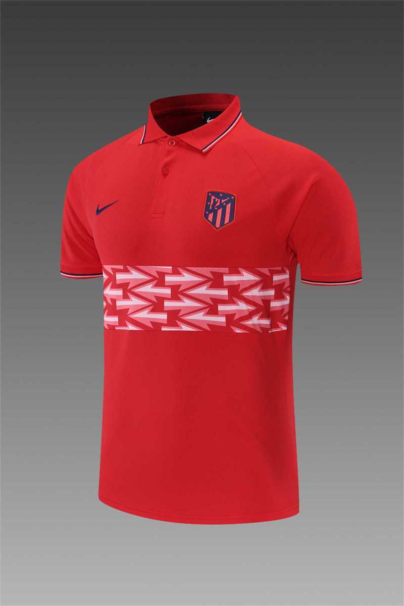 Atletico Madrid Polo red chest print 15