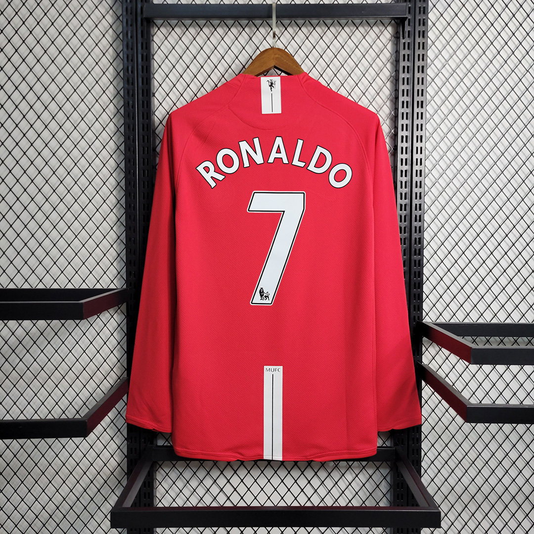 07-08 Manchester United home Long Sleeve 3
