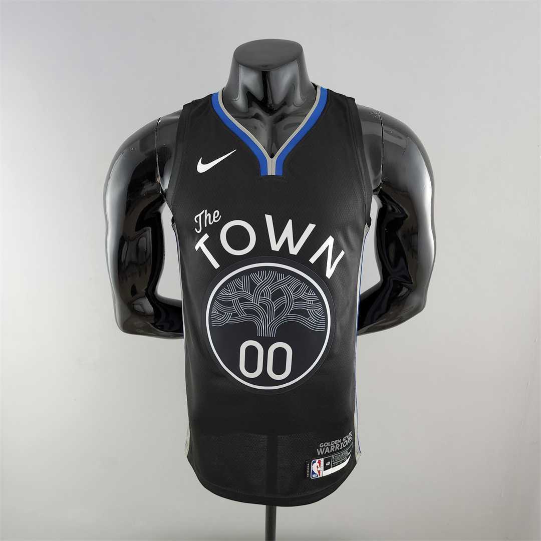 2020 KUMINGA#00 Warriors City Edition Black and Grey NBA Jersey
