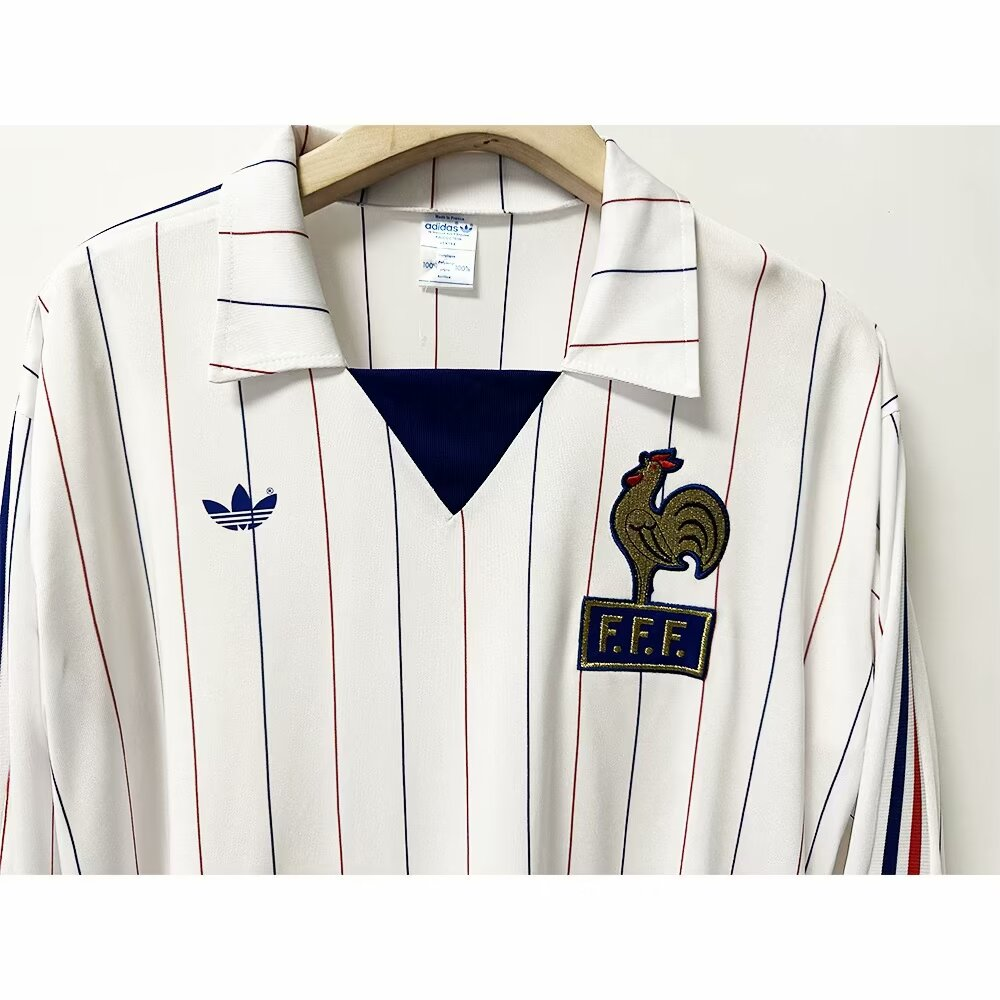 80-82 France Away Retro Kit Long Sleeve Shirt Jersey Supplier Yupoo 1