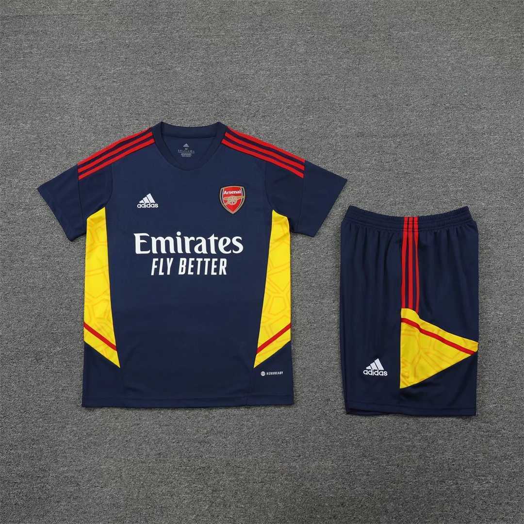22-23 Arsenal Training Suit Short Sleeve Kit Royal Blue 6