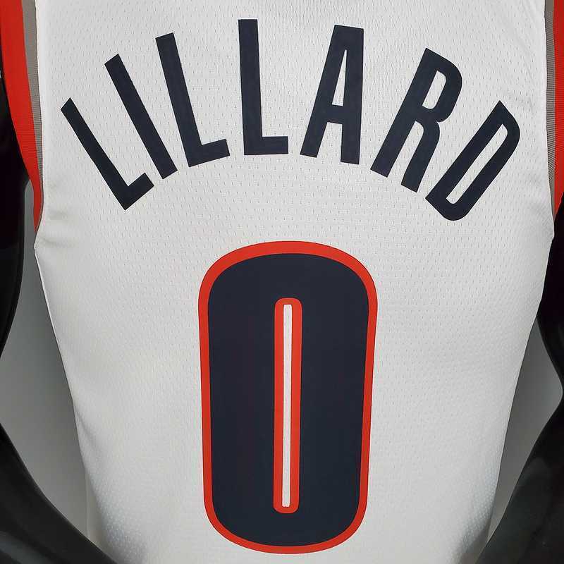 2021 LILLARD#0 Trail Blazers Home White 3
