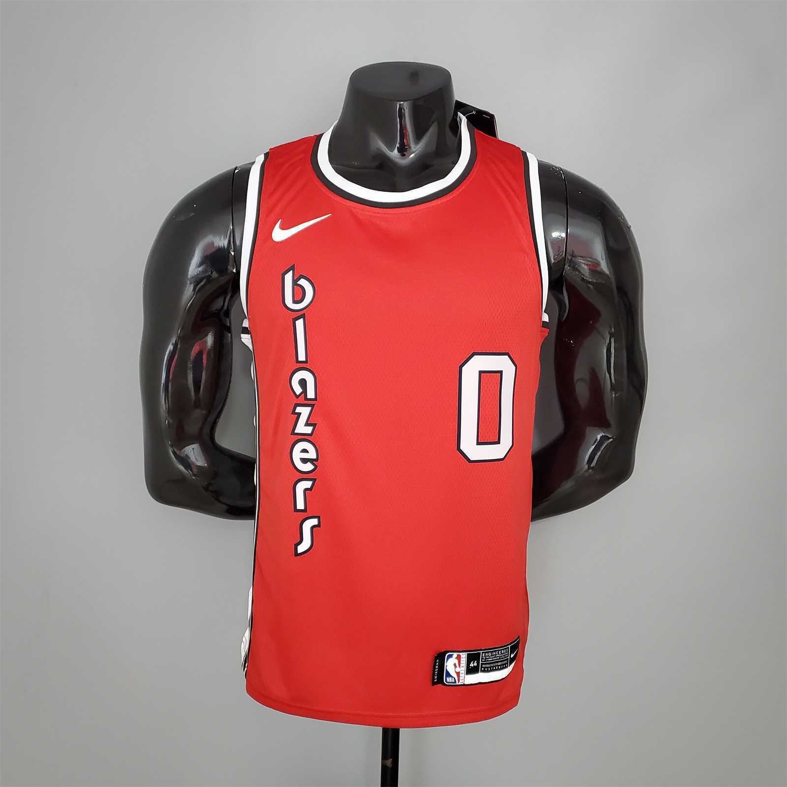 LILLARO#0 Trail Blazers Retro Red