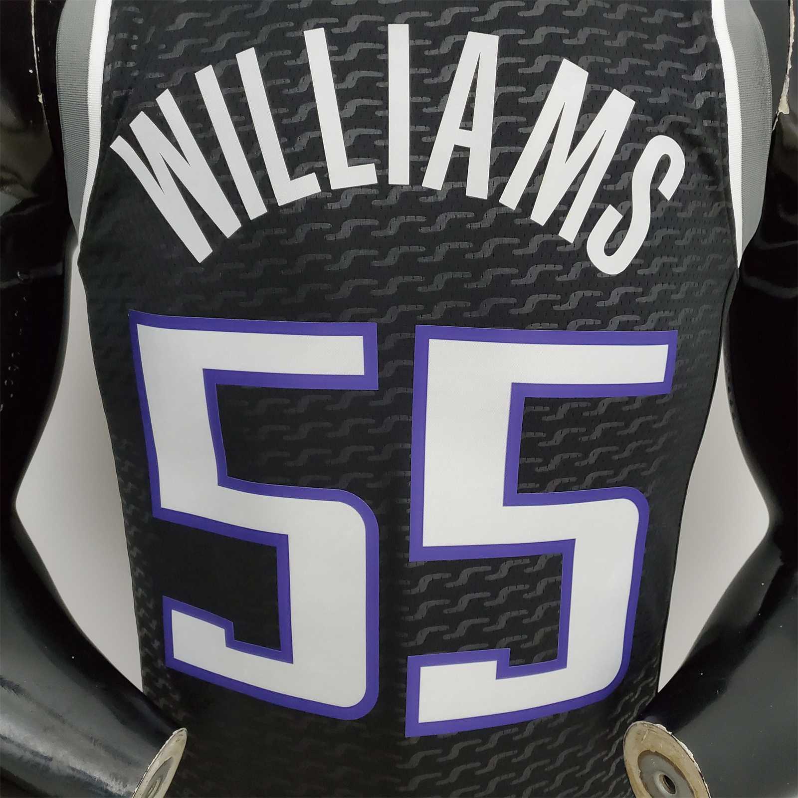 75th Anniversary Williams#55 Jordan Kings Black NBA Jersey 5
