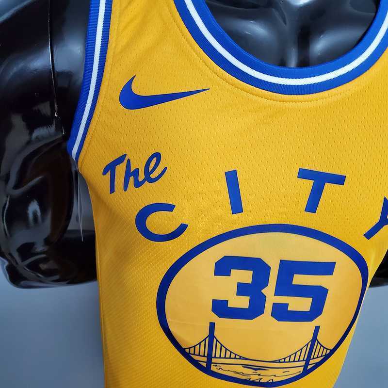 Tram version DURANT#35 Golden State Warriors yellow 2
