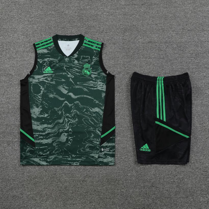 23-24 Real Madrid Training Vest Suits Green Sleeveless Kit Soccer Jerseys Yupoo 1