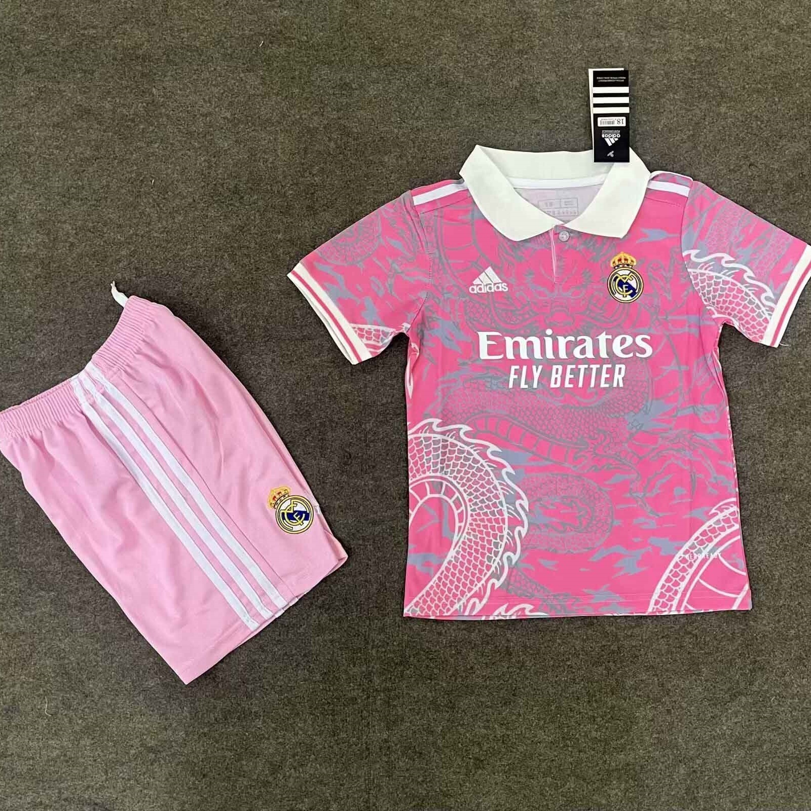 25-26 Real Madrid Pink Dragon Special Edition Kid Kits Youth Apparels AAAAJersey Dropship Yupoo