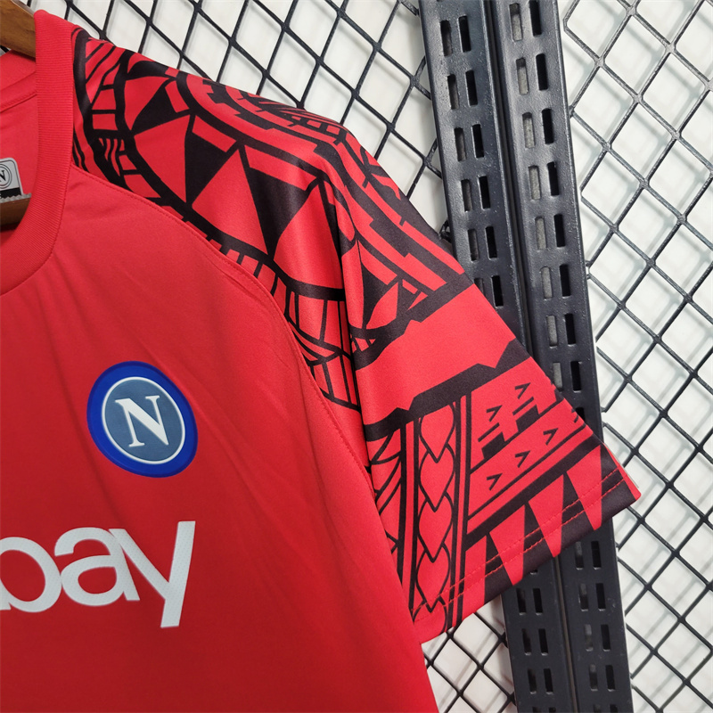 23-24 Napoli Red Training Suit Size S-4XL Soccer Jersey 1