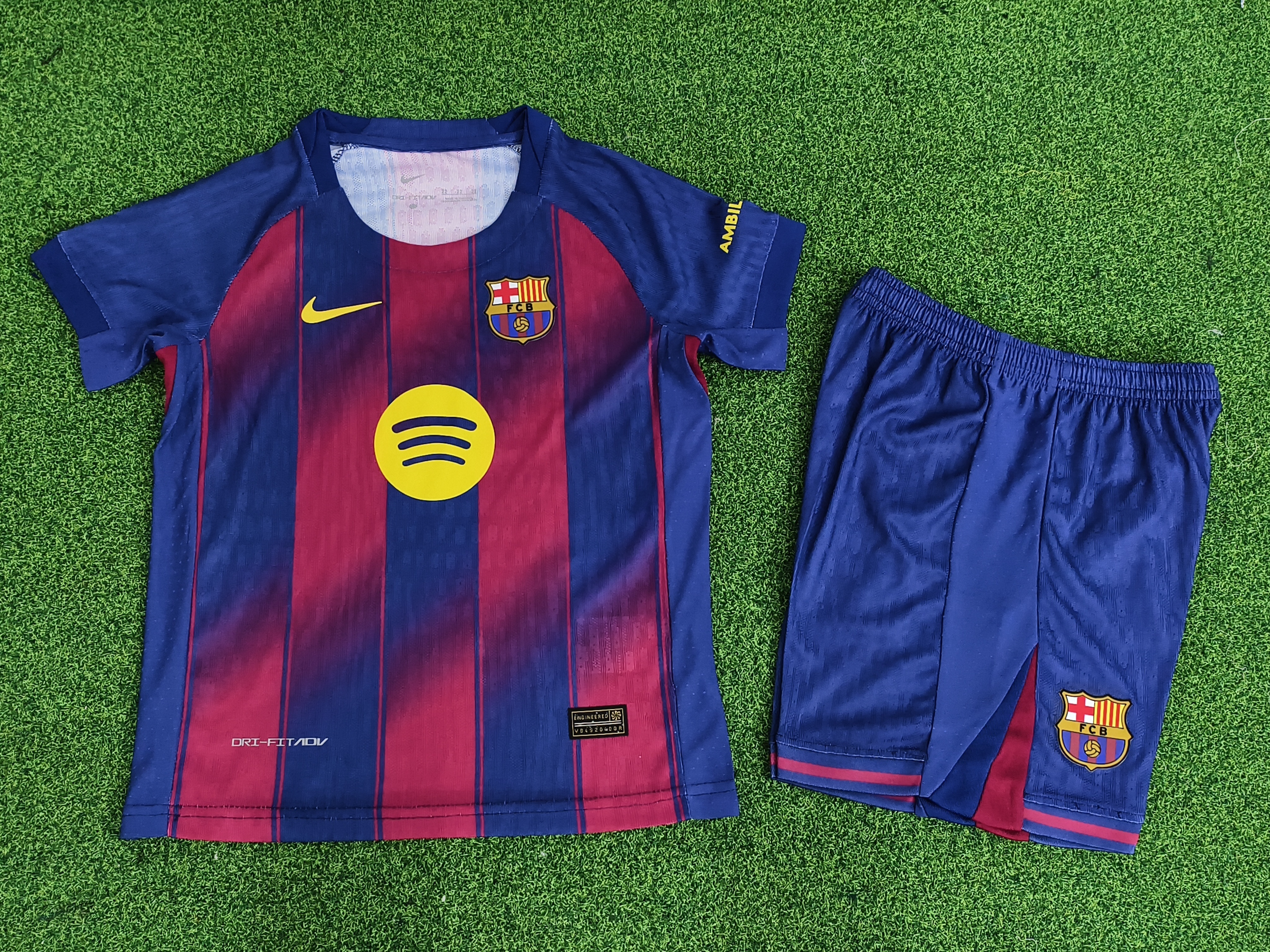25-26 Barcelona Home Kid Kits Player Version Youth Apparels AAAAJersey Supply Yupoo