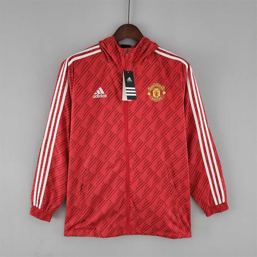 2022 Manchester United red-white edge Windbreaker