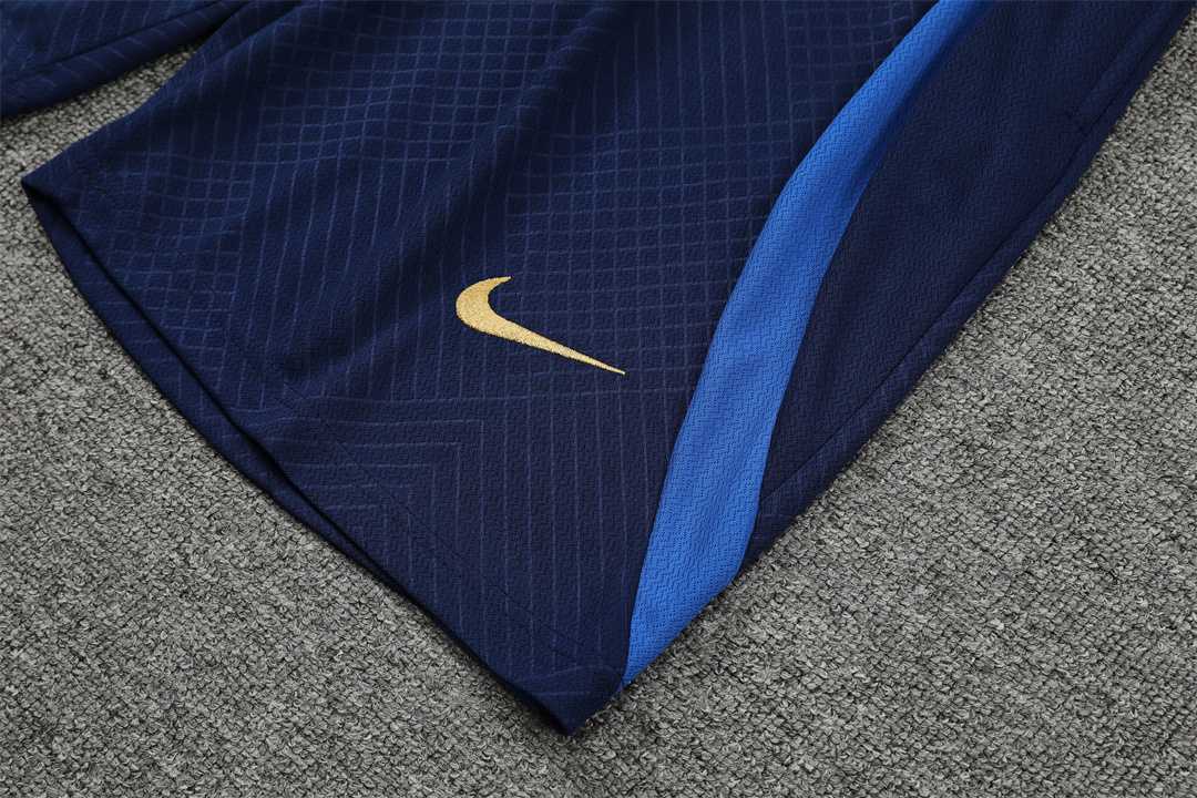 2022 France Training Suit Short Sleeve Kit Blue 5