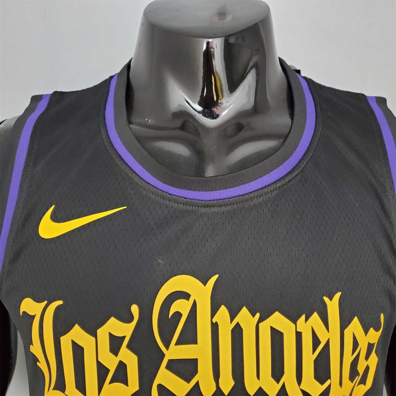 2021 ANTHONY#7 Los Angeles Lakers Black Latin Black 3