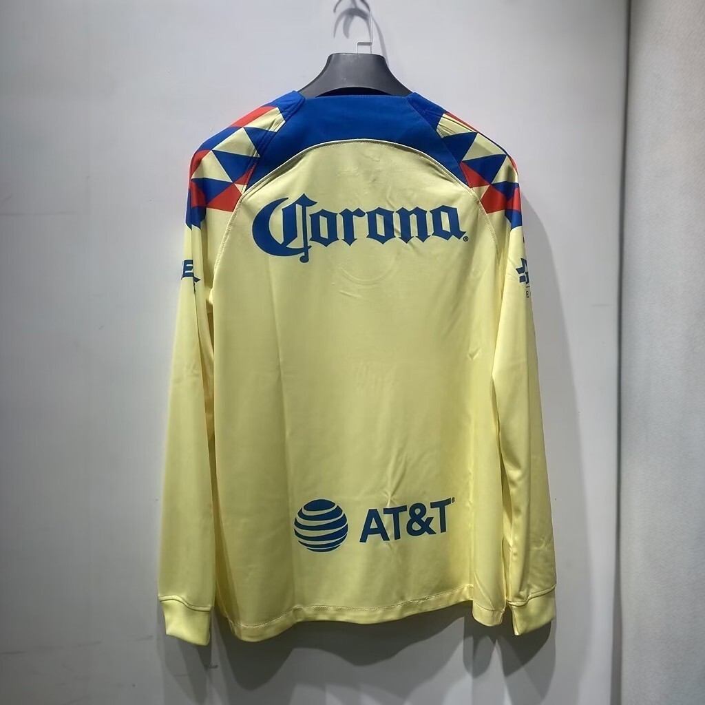 23-24 Club de Futbol America Home Long Sleeve Kit Cheap Jersey Yupoo 1