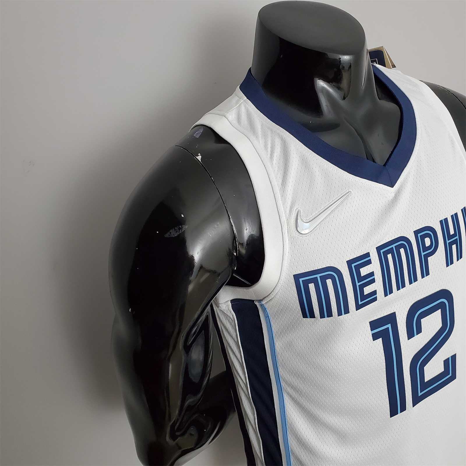 75th Anniversary Memphis Grizzlies MORANT#12 White NBA Jersey 6