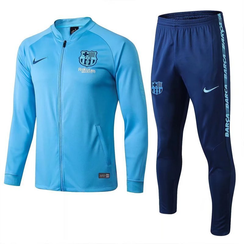 25-26 Barcelona Football Tracksuit Blue Long Jacket Suits