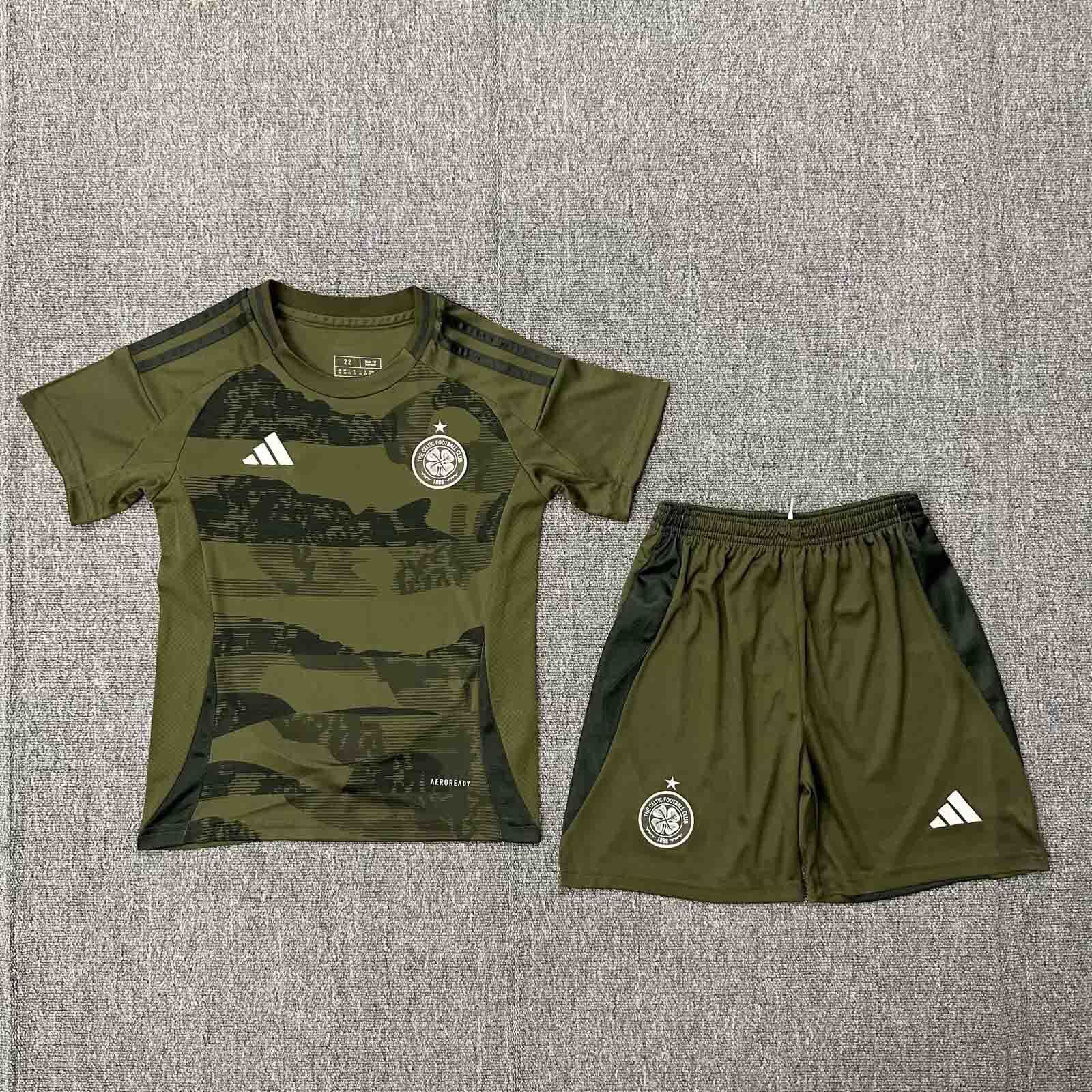 24-25 Celtic Third Kids Kits Youth Apparels AAAAJersey Supplier Yupoo