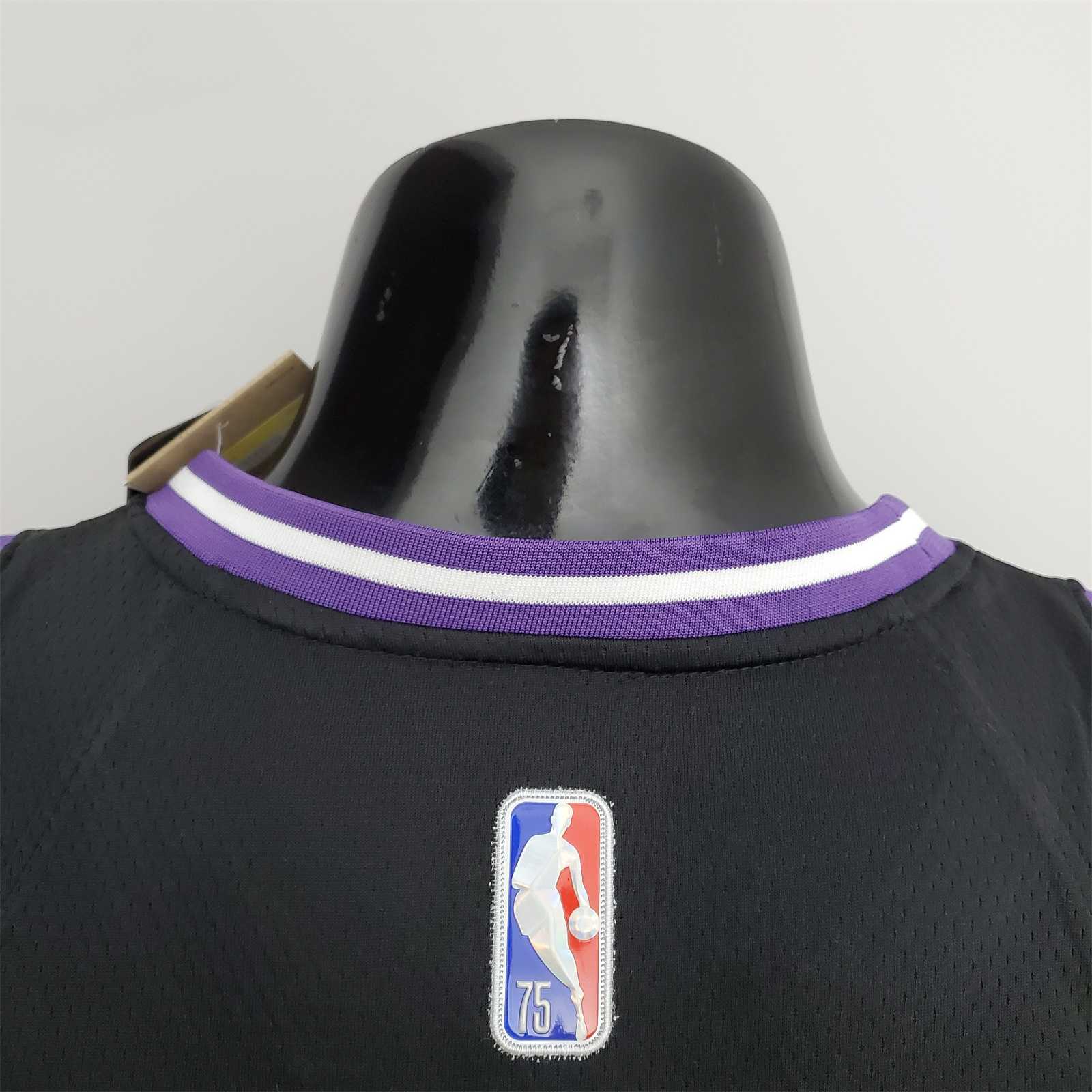2022 Season Fox#5 Kings City Edition Black NBA Jersey 4