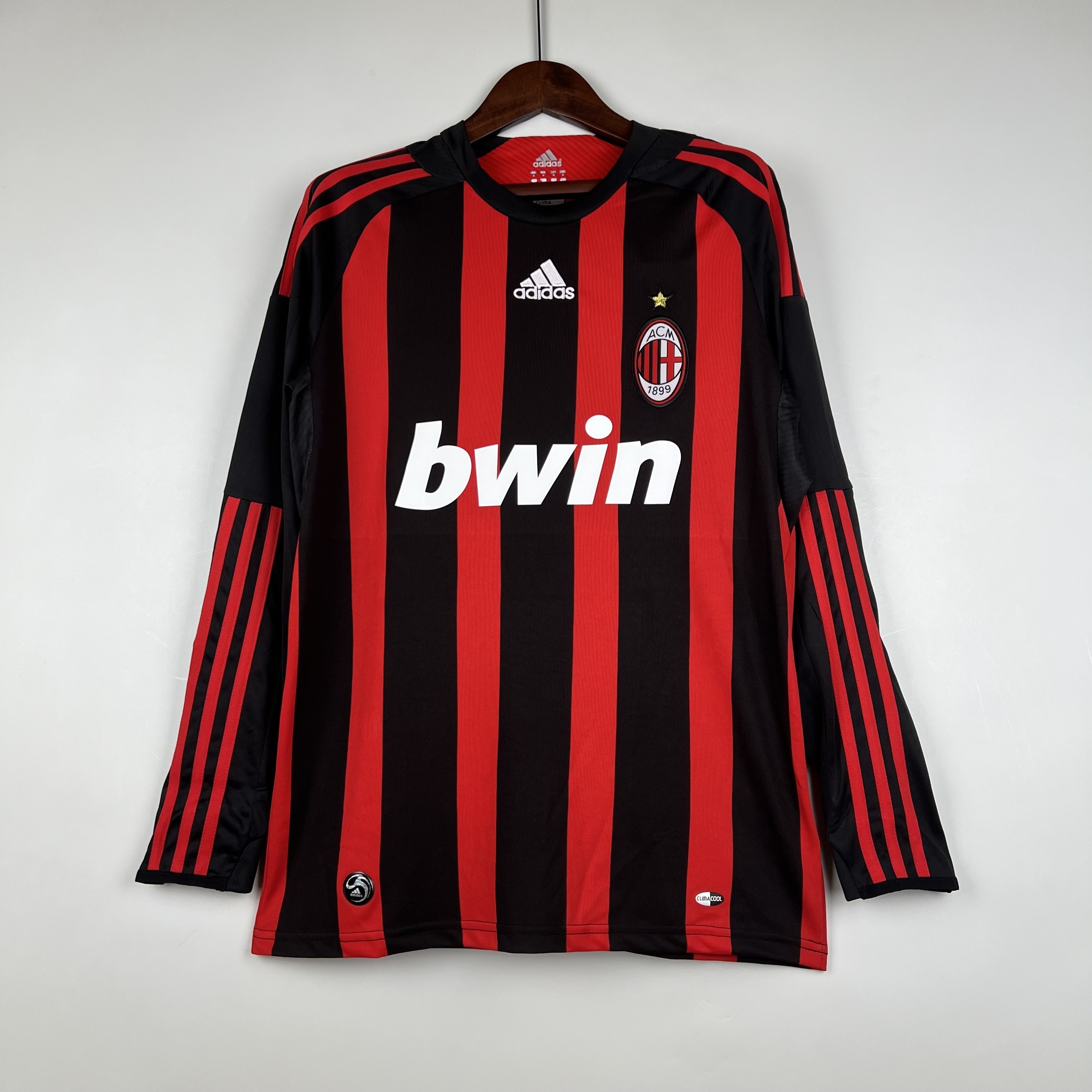 08-09 Retro long sleeve AC Milan Home S-XXL