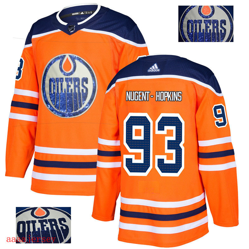 2018 Edmonton Oilers ice hockey jersey M-3XL 埃德蒙顿油人队时尚亮片款冰球服 11