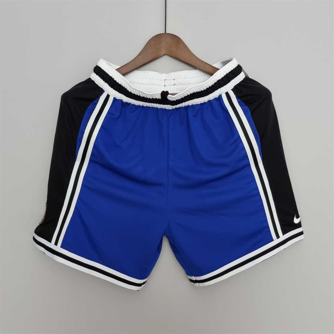 2022 New York Knicks NBA US Training Shorts Blue Black 1