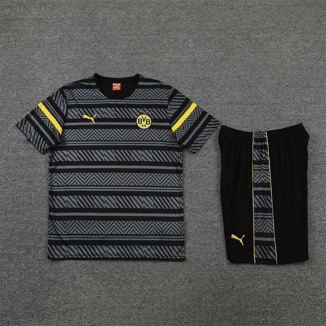 22-23 Dortmund Training Suit Short Sleeve Kit Grey 5