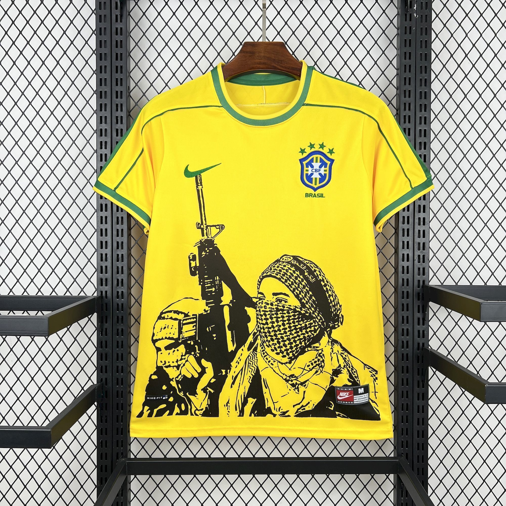 1998 Retro Brazil x Soldier Home Kit Football Vintage Shirt AAAAJersey Supply Yupoo 3