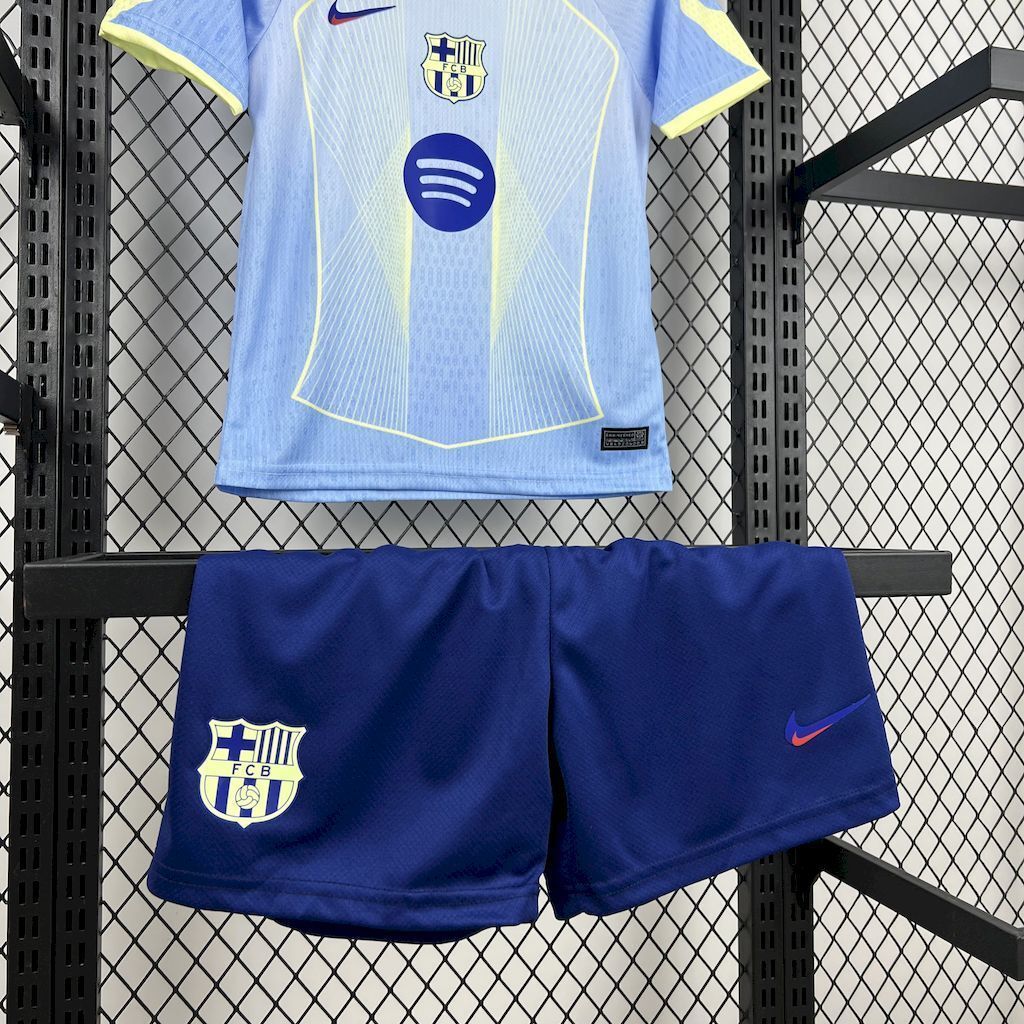 25-26 Barcelona Blue Special Edition Kid Kits Youth Apparels Soccer AAAAJersey Yupoo-1 6