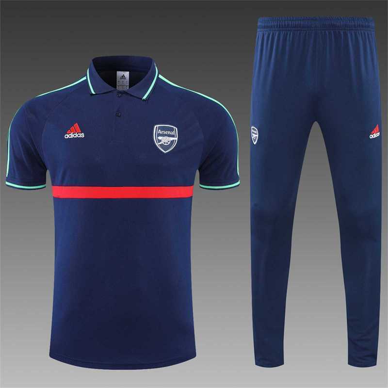 Polo Arsenal sapphire blue with red border 3
