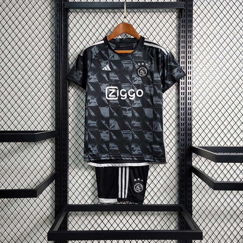 23-24 Kids Ajax Black Third away size 16-28 Soccer Jerseys