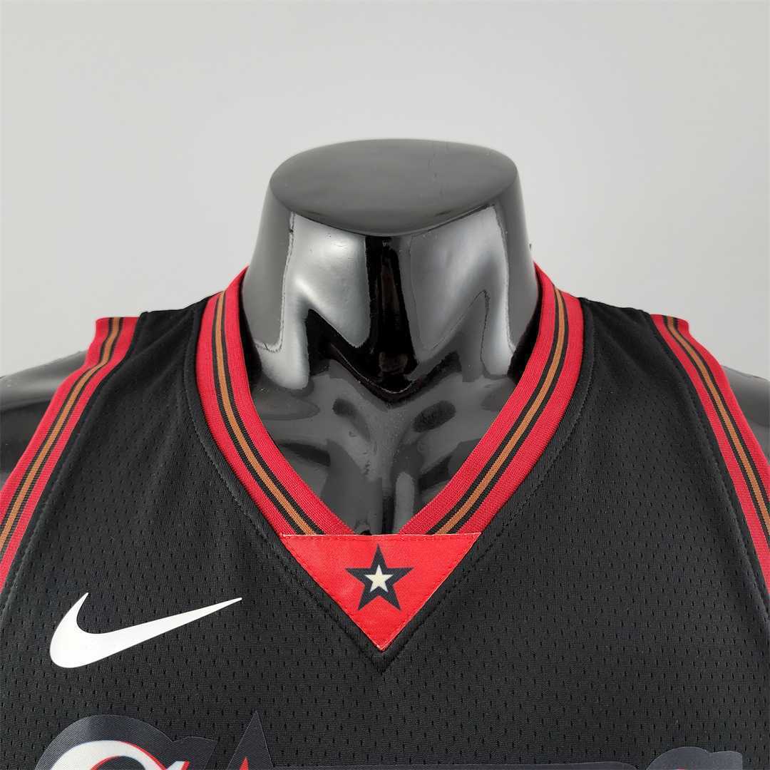 Retro Philadelphia 76ers Iverson #3 big meteor black NBA Jersey 1