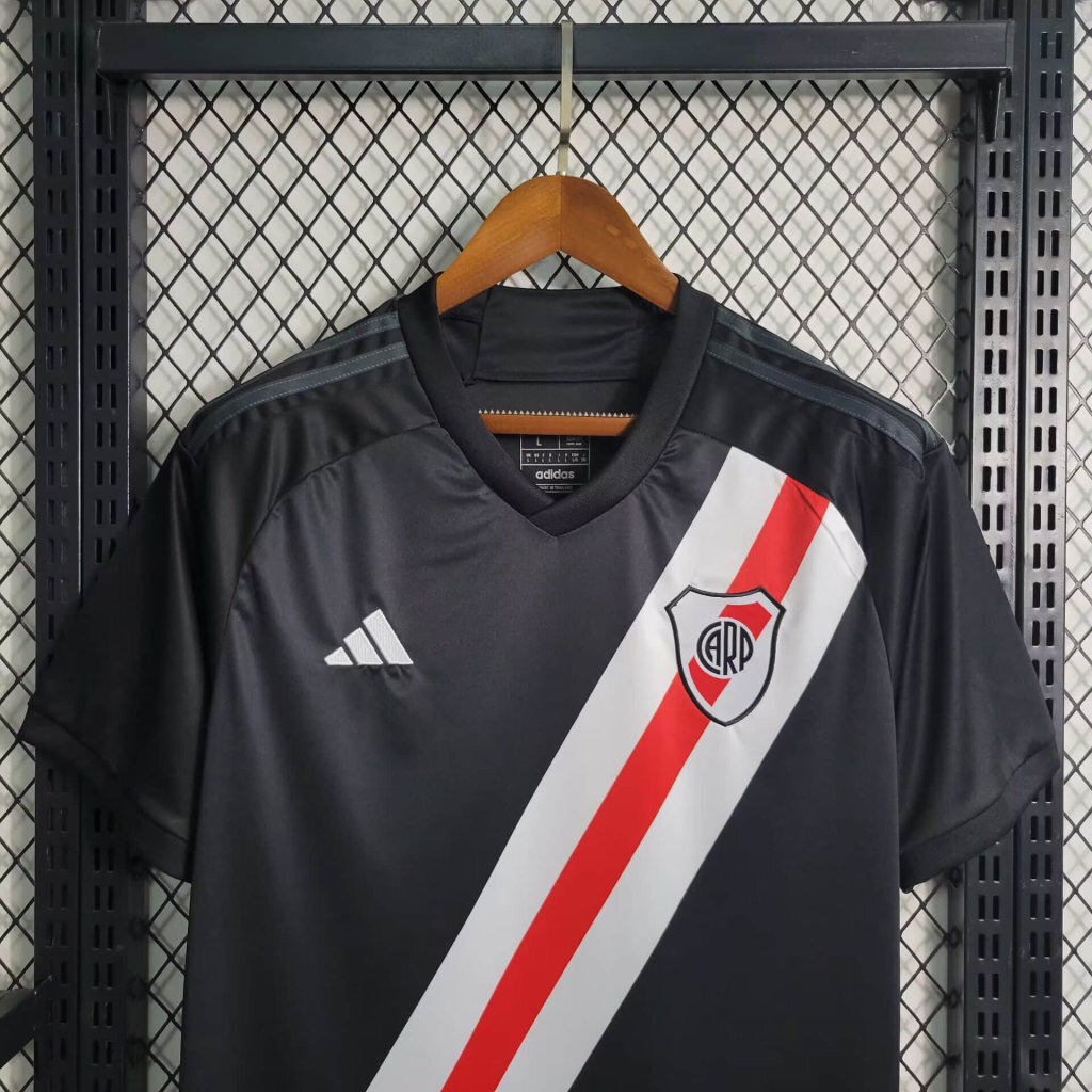 23-24 River Plate Black S-XXL Cheap Soccer Jerseys 2