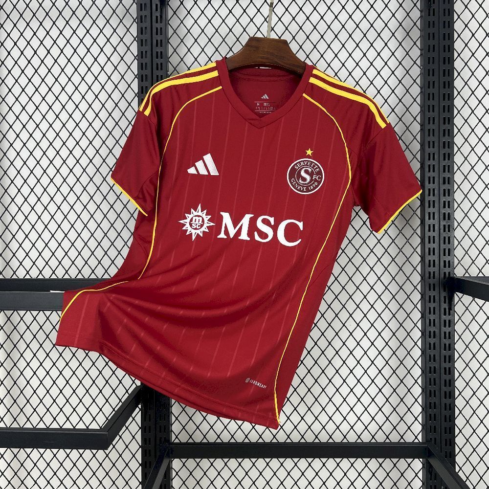 25-26 Servette Home Kit Red Shirt Football Uniform AAAAJersey Supplier Yupoo
