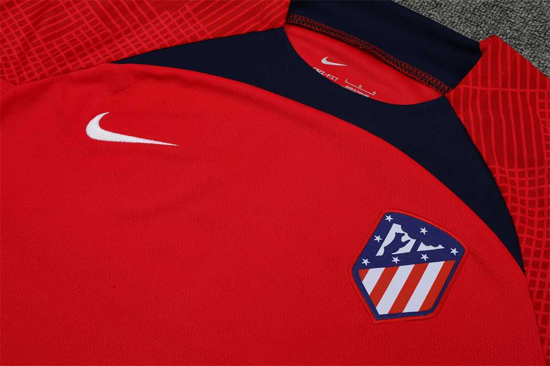 22-23 Atletico Madrid training suit short sleeve kit red 7
