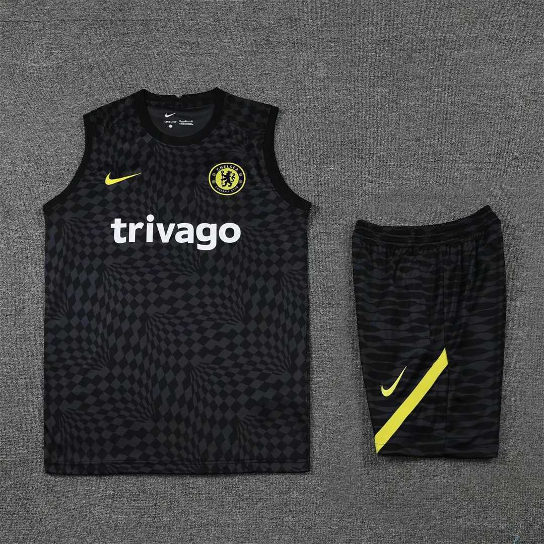 22-23 Chelsea vest training kit kit black stripe 10