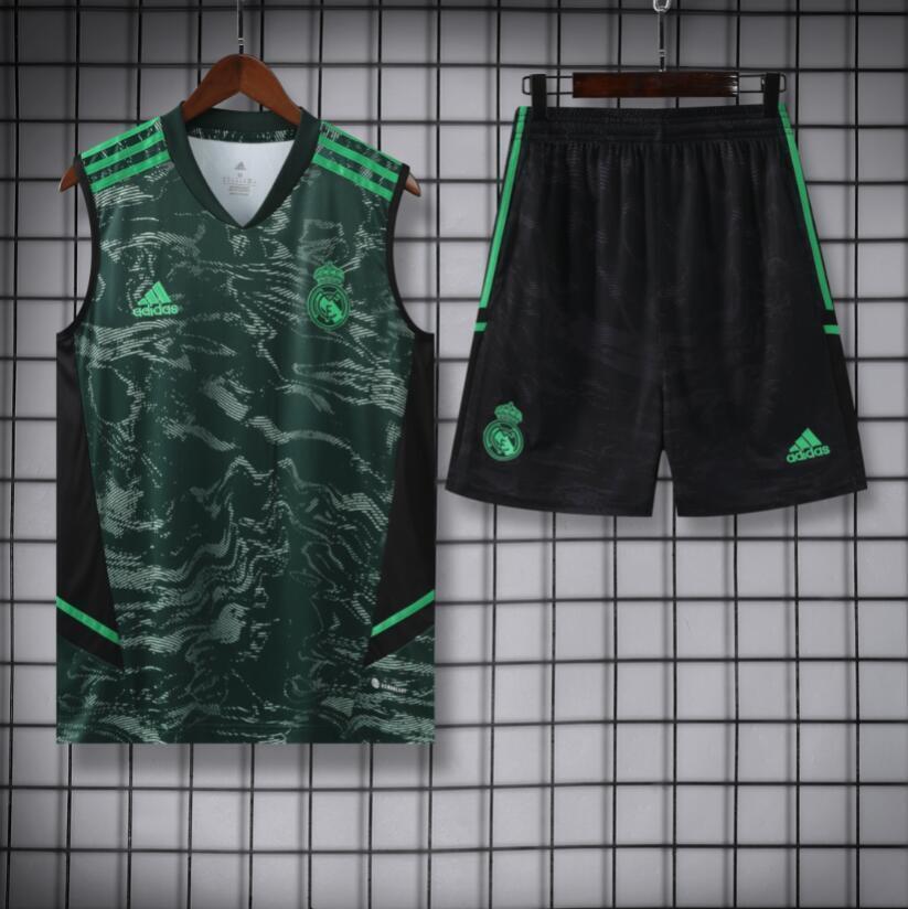 23-24 Real Madrid Training Vest Suits Green Sleeveless Kit Soccer Jerseys Yupoo