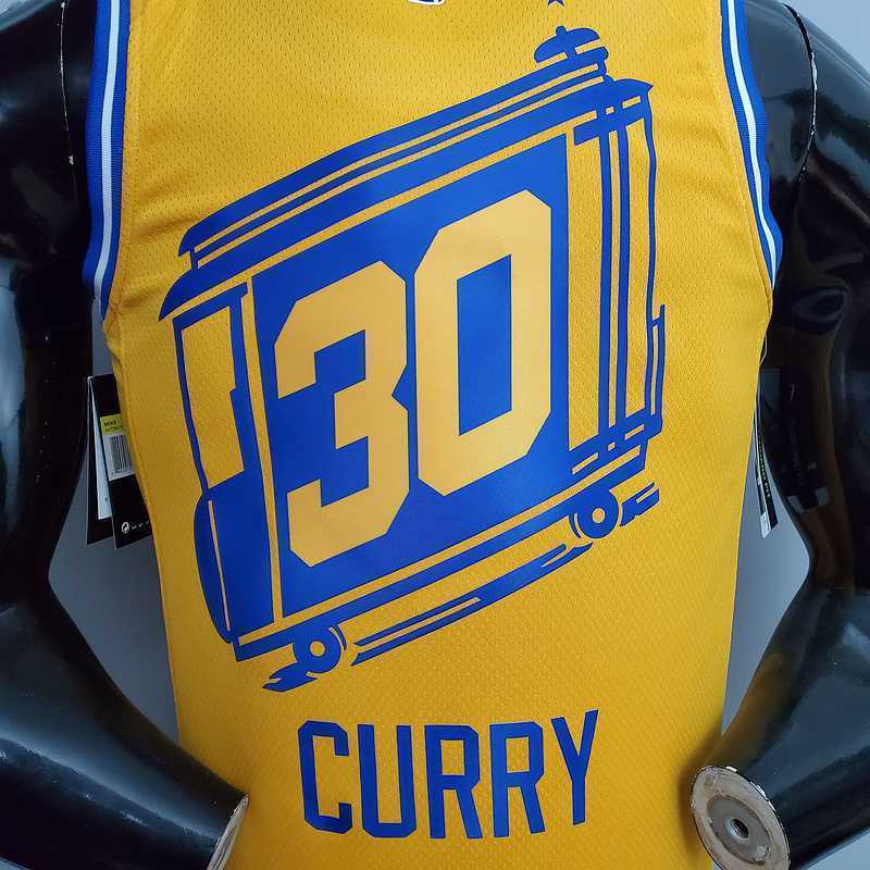 Tram version CURRY#30 Golden State Warriors yellow 2