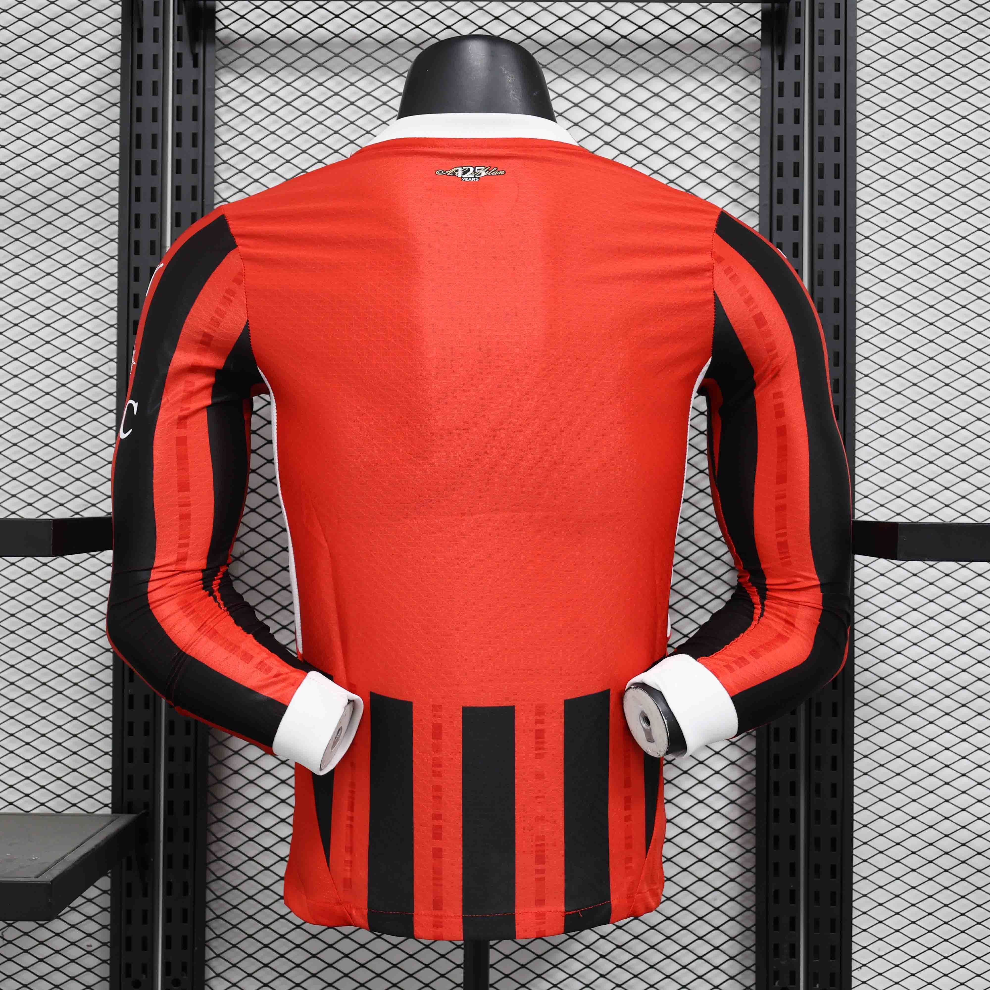 24-25 AC Milan Home Long Sleeve Player Version Shirt Sport AAAAJersey Yupoo 2