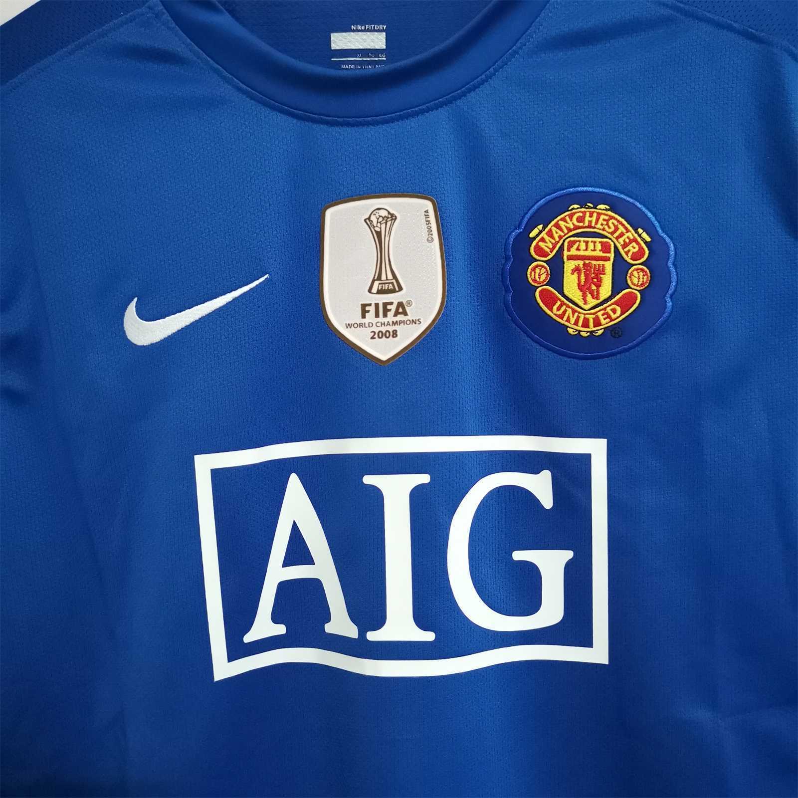 08-09 Manchester United blue away long sleeve 8