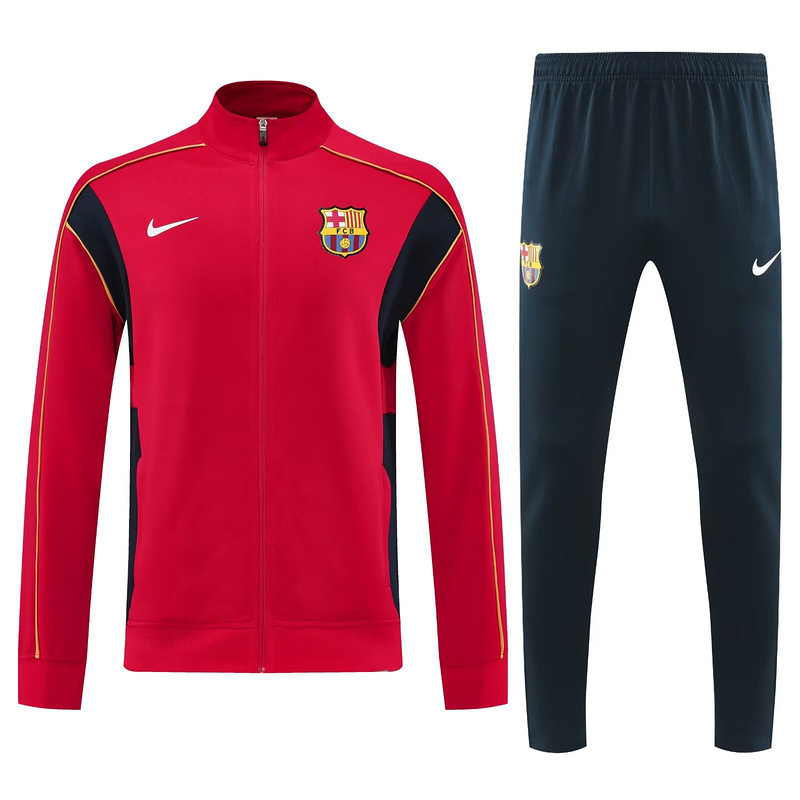25-26 Barcelona Red Football Tracksuit Long Jacket Suits