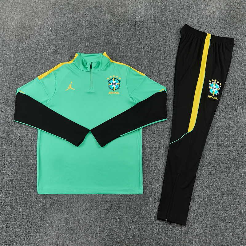 2026 Brazil Mens Kit Football Aldult Training Long Sleeve Tracksuit Yupoo 5