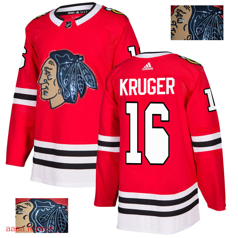 2018 Chicago Blackhawks ice hockey jersey M-3XL 芝加哥黑鹰队时尚亮片款冰球服 16