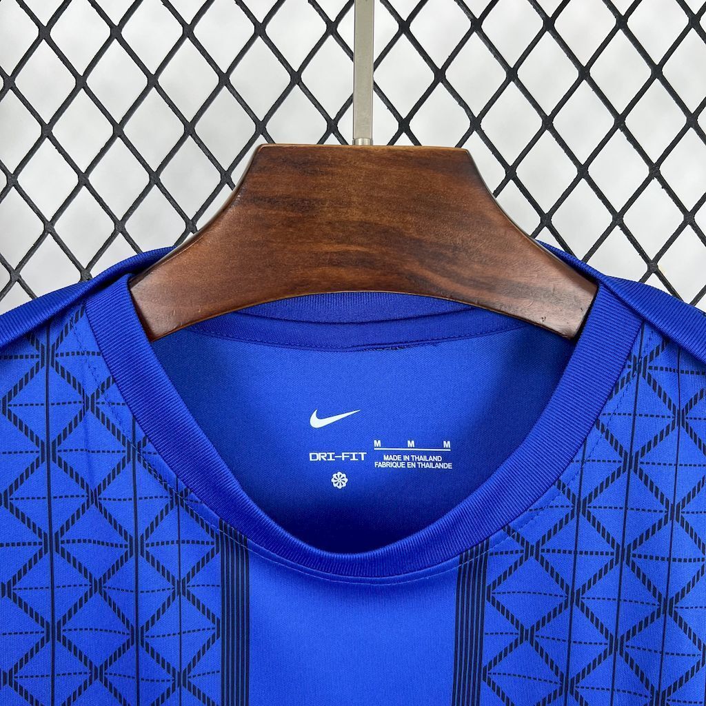 25-26 PSG Pre-Match Blue Shirt Football Uniform AAAAJersey Wholesale Yupoo 3